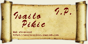 Isailo Pikić vizit kartica